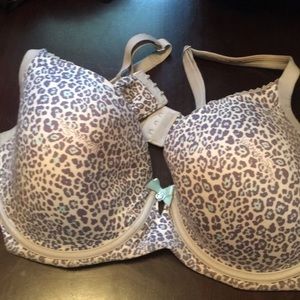 Cheetah print in blue bra